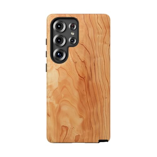 Coque Samsung S25 Ultra marron bois de cerisier brillant
