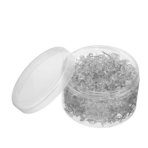 Chinchetas transparentes para corcho y tablón de anuncios con cabeza plástica para notas 2