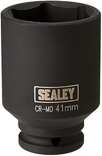 Sealey SX007 Impact Deep Socket, 1/2" Square Drive, 41mm, Black