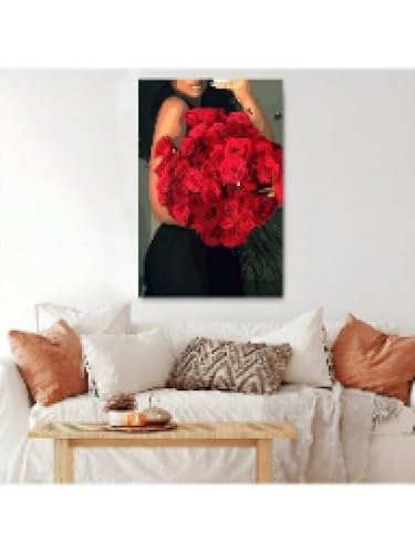 Décoration murale 80x140cm grand format avec tableau fleur - 5