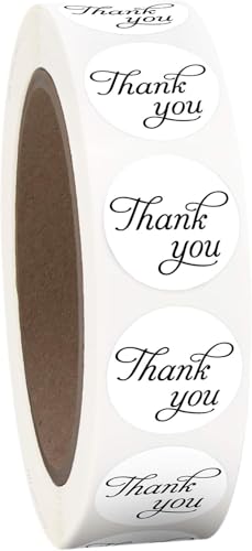 Sticker Labels in Script/Calligraphy Print, 1000 Stickers per Roll