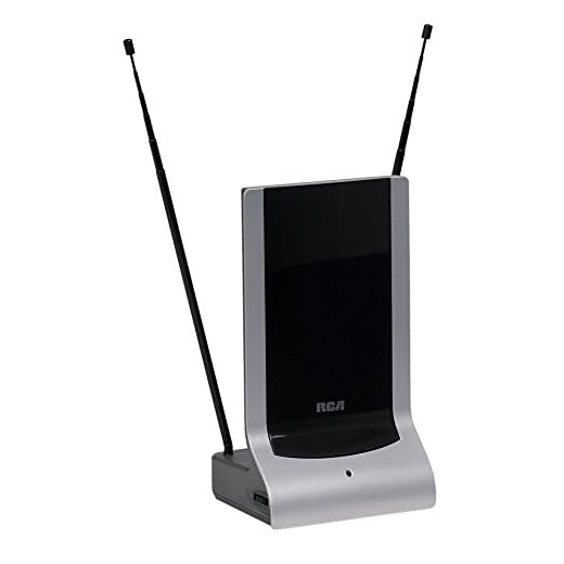 RCA Amplified Indoor HDTV Antenna with SmartBoost Technology, NextGen TV, Compatible to Deliver Stunning 4K Ultra HD Picture and Quality Sound, 6’ Built-In Coax Cable
