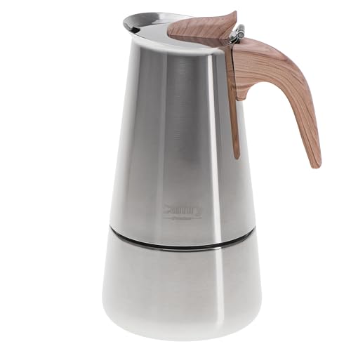 CAMRY Cafetera de inducción para café aromático, inducción de alta calidad, de acero inoxidable, para todo tipo de fuegos, 350 ml para 5-6 tazas