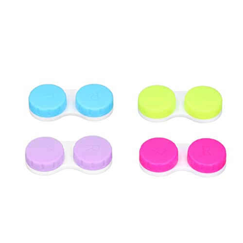 Estojo para Lentes de Contato, Caixa Protetora Dupla para Lentes de Contato, Recipiente para Ativida