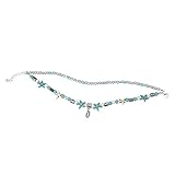 💞💍 Gewicht: 8 g★Produkte umfassen: 1 x Fußkettchen 💞Neues Design: Shell Fußkette Perlen Fußkettchen Bohemian Fußkettchen Modeschmuck