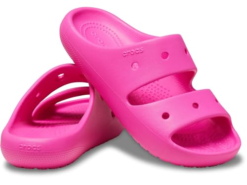 Crocs Classic Sandal v2 K nu-pieds légers souples enfants rose Juc Juice