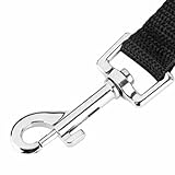 Hundeleine 2.55M Verstellbare Schleppleine mit 2 Karabiner, Verdickte Führleine Doppelleine, Freihandleinen, Übungsleine aus Nylon, Schwarz