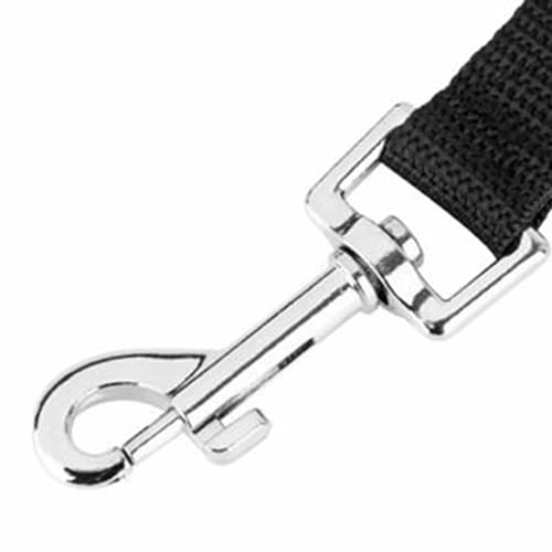 Hundeleine 2.55M Verstellbare Schleppleine mit 2 Karabiner, Verdickte Führleine Doppelleine, Freihandleinen, Übungsleine aus Nylon, Schwarz