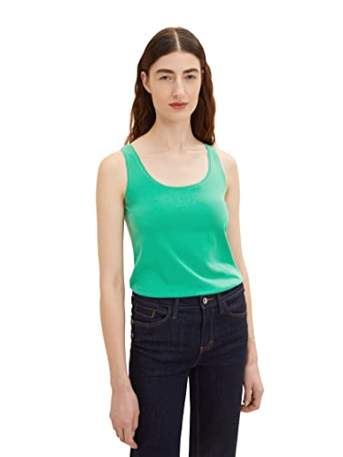 TOM TAILOR Damen 1036260 Basic Top, 31032 - Vivid Leaf Green, L – Ansicht 3