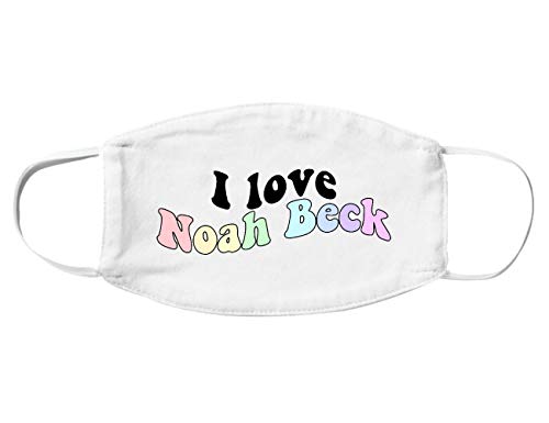 Noah Beck Merch - I Love Noah Beck Face Mask Accesorios Merch for Men Women Youth Breathable Soft Fabric Black