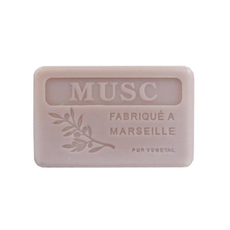 Savon de Marseille - 100 g - Idéal pour les peaux sèches et fragiles (Musc)