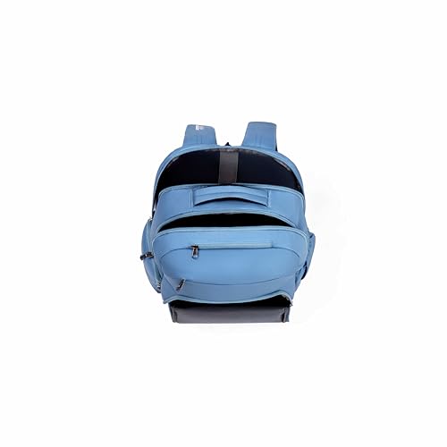 Image of American Tourister Brett 4.0 | 32.5 Ltrs | 2 Compartments | Bottle Pocket | Ergonomic Padded Back Panel & Shoulder Straps | Laptop Backpack | 1 Year International Warranty | Blue Lead