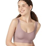 スロギー ベーシック 2 ハーフトップ 10202275 ノンワイヤー ブラジャー パッド付き 完全無縫製 軽量 ひびきにくい ホック無し M M020(ダークピンク)