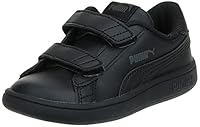 PUMA Baby-Boys Smash v2 Leather Baby Trainer Shoe, Puma Black-puma Black, 5 US Toddler