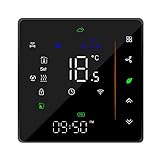 Atención: (1) El termostato inteligente Qiumi WiFi con calefacción soporta programas automáticos completos o configuración manual. Puedes utilizar el control manual o conectarte a WiFi y hacer tus horarios de calefacción por la aplicación Smartphone, ajustando o controlando fácilmente la temperatura de tu casa. (2). Solo se utiliza bajo el WiFi de 2.4 GHz, no 5 GHz.