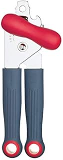 Colourworks Can Opener with Soft Grip Handle and Built In Bottle Opener, Stainless Steel, Blackberry, 19 cm
