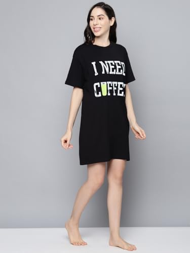 Image of Black I-Need-Coffee Sleepshirt