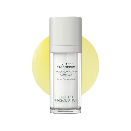 Marini SkinSolutions Hyla3D Face Serum - Patented Hyaluronic Acid Complex - Long-Lasting Skin Hydration - Good for Fine Lines, Wrinkles, Laxity, Volume - All Skin Types - Made in the USA - 1 fl oz