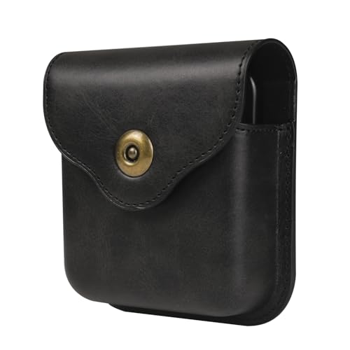 Sac de Ceinture Cuir Compatible avec Samsung Galaxy Z Flip 6/5/4/3/2/1, Sacoche Ceinture Smartphone Homme Cuir Housse de Transport Coque Compatible avec...