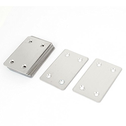 Preisvergleich Produktbild sourcing map 60mmx38mm Flach Reparatur Befestigungsplatte Winkelträger Befestiger 10stk DE de