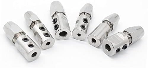 Rc Boat Stainless Flexible Coupling CW/CCW Soft Shaft Lock 5 * 4/4.76/3.8mm 3.18 * 3/2mm 4 * 3.18/4mm 2.3 * 2.2mm Flex Collet Coupler (Color : 5X4mm CW, Size : 1)