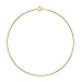 PLANETYS - Chaîne de Cheville Argent 925/1000 Plaqué Or Jaune 18 Carats Maille Spiga Largeur: 1 mm