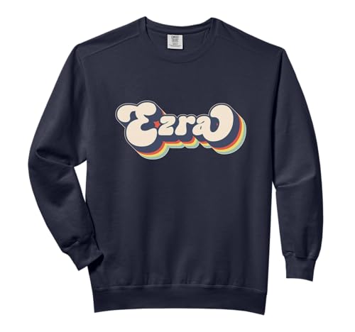 Ezra Name Personalized Surname First Name Ezra Comfort Colors Adult