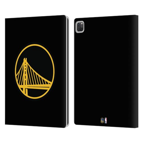 Coque cuir Golden State Warriors iPad Pro 12.9, finition noire haut de gamme