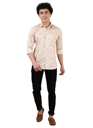 Image of Regular Fit Cotton Printed Casual Shirts for Men
