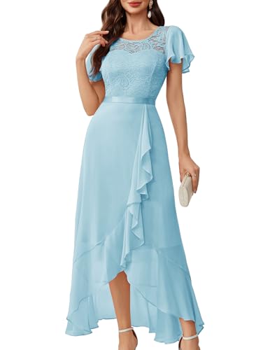 Berylove Cocktailkleid Damen Elegant Sommerkleid Lang Brautkleid...