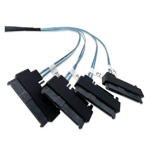 Cable S-AS SFF8087 a 4 SFF8482 con energía SATA 0.8 m miniatura 4