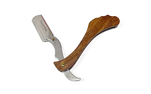 Essentiex Barber Stright Edge Razor For Men Stainless Steel Wood Handle With 25 Half Blades #TOP4