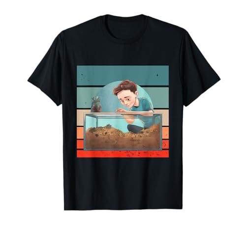 Cute Boy Ant Farm Glass Container T-Shirt