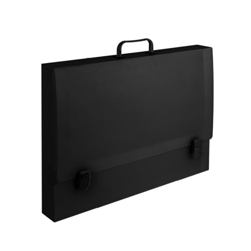 🎨 DESIGN PROFESSIONALE, NERO OPACO – MATERIALI RESISTENTI E DUREVOLI Il design nero opaco conferisce alla valigetta un aspetto elegante e professionale, perfetto per ambienti di lavoro e università. Realizzata con materiali rigidi e resistenti, protegge i documenti da polvere, umidità e urti. La struttura solida e leggera assicura una lunga durata nel tempo, rendendola un investimento sicuro per chi lavora nel settore grafico e creativo.