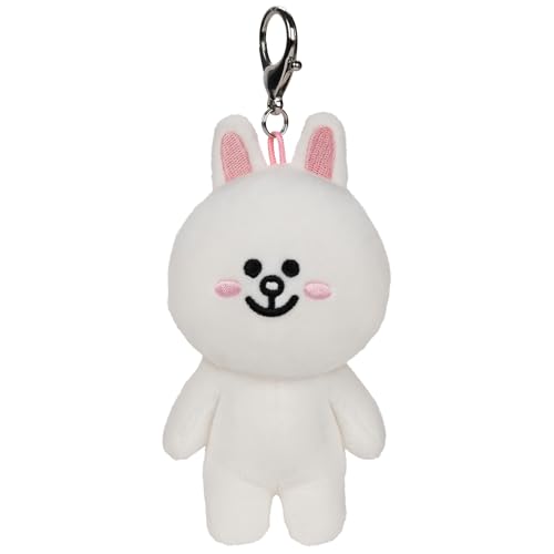 Gund LINE Friends - Cony conejo de peluche con clip para mochila, 5 pulgadas