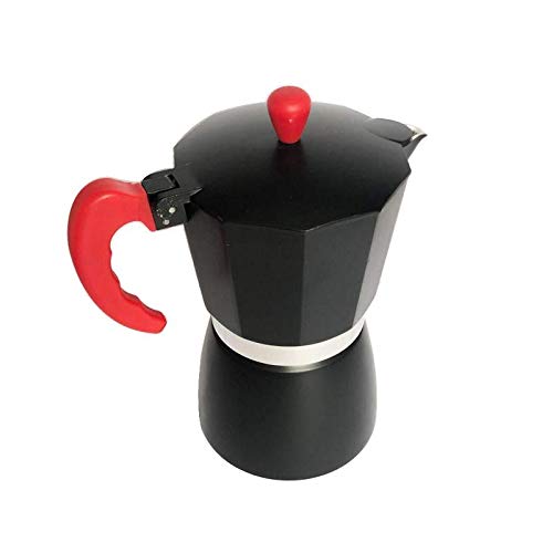 Cafeteira Italiana 6 Xicaras Moka Expresso Café Extra Forte Aluminio Preta