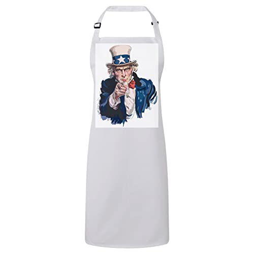 Tablier cuisine blanc Uncle Sam US army style retro Guerre du Vietnam 70s