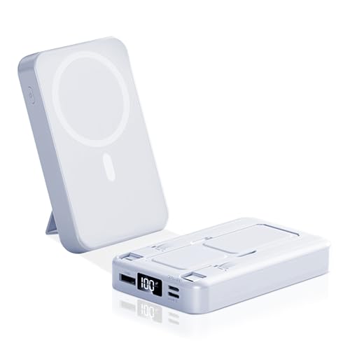 Ultra-Slim 10000mAh Power Bank with USB-C, USB-A Output - Compact Powerbank with LED Display - Fast Charging Portable Charger Power Bank for Travel and Outdoor