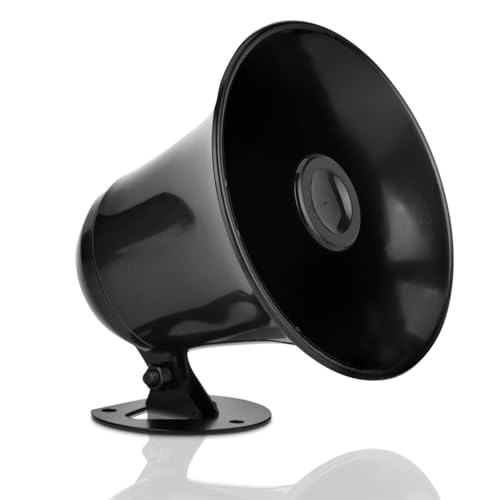 Pyramid Outdoor Trumpet Car Horn Speaker - 5” Pa Horn Speaker w/ 8 Ohms Impedance, 15 Watt Power,...