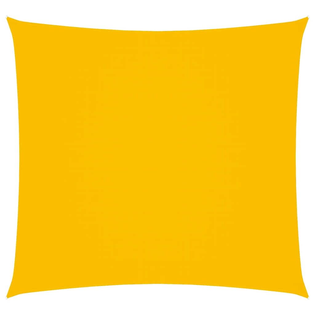 Voile d'ombrage carré toile imperméable Oxford 6x6 m jaune protection UV extérieur