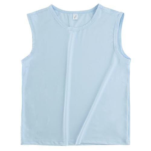Boys Tank Tops Casual Undershirts Sleeveless Crewneck Athletic Tees Basic Solid Undershirts 2-8 Years
