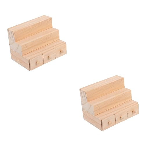 Toyvian 2piezas Mini Gabinete De Dulces Escala Casa De Muñecas Mueble Decorativo De Juguete para Decoración De Paisajes y Desarrollo Creativo