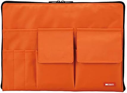 LIHITLAB Laptop Sleeve with Storage Pockets (Bag-in-Bag), 10 x 13.8 Inches, Orange (A7554-4)
