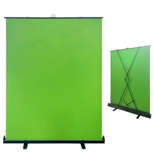 LIHONG 59.8 x 78.7in Green Screen Collapsible Chroma Key Backdrop,Portable