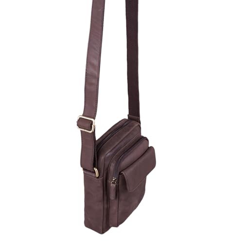 Bolsa de hombro para tablet de cuero vintage STILORD para ir a la oficina o café 6