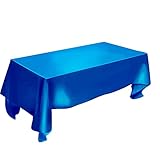 57'X86'Durable Tablecloth Satin Table Linens for Rectangular Tables Wedding Party Table Cloth...