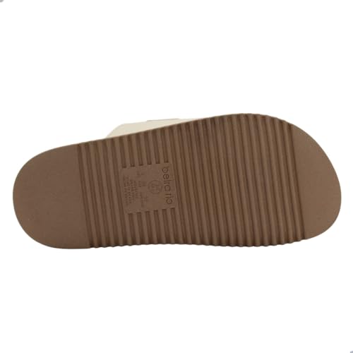 Chinelo Beira Rio 8523.102 Papete Flatform Baixo Fivela Feminino (Creme, BR, Adulto, Numérico, 35)