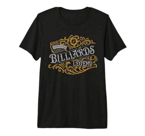 International Billiards Legend Pool Player Victorian Logo Premium T-Shirt