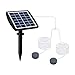 Irishom Solar Teichbelüfter Solarbetriebenes Luftpumpe Set, 6V 2W Solarpanel 48 l/h Luft, Gartenteich Belüftung Sauerstoffpumpe für Garten, Teich, Aquarium