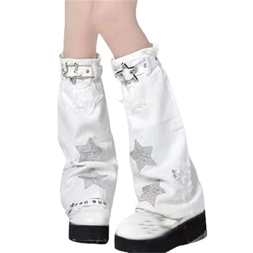 Image of Sup-Coente Gothic Flare Leg Warmers for Women Punk Goth Steampunk Y2k Emo Grunge